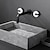 billige Veggmontert-baderomsvask armatur - roterbar / veggfeste malte overflater monteres inne i to håndtak tre hullsbadkraner