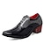 halpa Miesten Oxford-kengät-Miesten Oxford-kengät Derby-kengät Muodolliset kengät Juhlakengät Liiketoiminta Englantilainen Häät Juhlat Kiiltonahka Korkeutta lisäävä Nauhat Musta Valkoinen Kevät Syksy