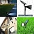 cheap Pathway Lights &amp; Lanterns-Outdoor Solar Wall Lights IP65 Waterproof Lawn Ground Lamp RGB Changing 4 LED Beads Landscape Spotlights Garden Lawn Yard Decoration Outdoor Light