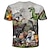 cheap Tees &amp; Shirts-Kids Boys&#039; T shirt Short Sleeve Gray 3D Print Animal Daily Outdoor Active 4-12 Years / Summer