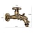 cheap Wall Mount-Outdoor Faucet - Patio Wall Mount Antique Brass Widespread Single Handle One HoleBath Taps, 3-Finish Antique Black Gold