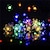 olcso LED szalagfények-LED napelemes kültéri lámpák 7m-50leds 12m-100leds kerti dekor tündérlámpák kültéri vízálló 8 üzemmódban függő virág napelemes húrlámpák karácsonyfa terasz kerítés esküvői dekorációhoz