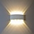 olcso Kültéri falilámpák-kültéri fali lámpák 8w led alumínium fali lámpa lámpa beltéri fel le ip65 vízálló fehér fekete modern teraszra kerti lépcső hálószoba folyosó átjáró fürdőszoba lámpa