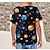 Недорогие 3d футболки мальчика-Мальчики 3D Графика Галактика Футболка С короткими рукавами 3D печать Лето Активный Полиэстер Дети 4-12 лет На каждый день Стандартный