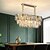 abordables Chandeliers en Cristal-pendentif led lustre en cristal luxe or île lumière 82 cm lanterne desgin métal électrolytique 220-240v 110-120v