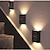 お買い得  屋外用ウォールライト-LEDウォールライト ブラック モダン ソーラーパネル LEDライト 屋外照明 防水 ウォールランプ 上下照明