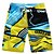 cheap Men&#039;s Swimwear &amp; Beach Shorts-Men&#039;s Swim Trunks Swim Shorts Board Shorts Swimwear Drawstring Elastic Waist Swimsuit Comfort Breathable Soft Beach Graphic Patterned Sporty Casual / Sporty Green Yellow Red / Mid Waist