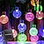זול חוט נורות לד-אורות מחרוזת שמש חיצוני 100led גלובוס פיות אורות עמיד למים 8 מצב 12 m / 40ft פנימי / חיצוני שמש מופעל על ידי אורות מחרוזת לגינה חצר בית מסיבות חג המולד חתונה