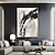 levne Abstraktní malby-olejomalba ručně vyráběné ručně malované nástěnné umění moderní minimalistické černé a šedé abstraktní domácí dekorace dekor válcované plátno bez rámu