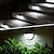 abordables Appliques d&#039;extérieur-Lumière solaire clôture extérieure lumière 2 pièces 6 leds étanche étape lumière semi-circulaire solaire applique murale escalier extérieur balcon éclairage décoratif