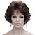זול פאה מבוגרת-פאה גלי מתולתלת קצרה בצבע חום כהה עם פוני שיער מיובאים 100% פרימיום שיער סינטטי פרימיום לנשים