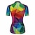 cheap Women&#039;s Jerseys-21Grams Women&#039;s Cycling Jersey Short Sleeve Bike Jersey Top with 3 Rear Pockets Mountain Bike MTB Road Bike Cycling Fast Dry Breathable Moisture Wicking Quick Dry Violet Yellow Blue Rainbow Sports