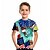 cheap Tops-Kids Boys&#039; T shirt Short Sleeve American flag 3D Print Graphic Flag Print Blue Children Tops Summer Active Daily Wear Regular Fit 4-12 Years