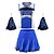 cheap Men&#039;s &amp; Women&#039;s Halloween Costumes-Cheerleader Skirt Cosplay Costume Outfits Adults&#039; Women&#039;s Cosplay Halloween Christmas Halloween Festival / Holiday Polyester Blue / Red Women&#039;s Easy Carnival Costumes / Top / Skirts