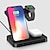 cheap Wireless Chargers-TOTU F16 3-in-1 Wireless Charger Stand Qi 15W Fast Charging Station For Phone iWatch AirPods