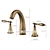 cheap Multi Holes-Bathroom Sink Faucet - Widespread Electroplated Widespread Two Handles Three Holesbath Taps