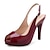 cheap Women&#039;s Heels-Women&#039;s Heels Pumps Valentines Gifts Dress Shoes Stilettos Wedding Party Work Solid Color Solid Colored Platform Open Toe Elegant Sexy Patent Leather Ankle Strap Almond Black Burgundy