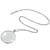 billige Håndverktøy-5x smykkeforstørrelsesglass linseformede øredobber forstørrelseskjede monokel halskjede lang kjede for bibliotek, lesing, zooming, smykker, håndverk