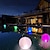 abordables Luces subacuáticas-lámpara de luces subacuáticas al aire libre bola de playa brillante control remoto luz led juguete de la piscina bola brillante de 13 colores led inflable para fiesta de pelota de playa iluminación