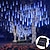 cheap LED String Lights-Outdoor Solar LED Meteor Shower Rain Lights Holiday String Lights Waterproof Garden Light 8 Tubes 144 Leds For Garden Tree Colorful  Decoration Landscape Lighting