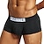 voordelige Comfortabel herenondergoed-Voor heren 1 pak Ondergoed Boxer Standaard Katoen Lage Taille Zwart Wit