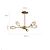 economico Lampadari-lampadario a sospensione a led di lusso moderno lampadario 64/84/90/100 cm sputnik design rame stile formale sputnik ottone moderno stile nordico 220-240v 110-120v