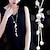 cheap Necklaces &amp; pendants-tassels long sweater chain necklace women fashion diamond leaves simple pearls necklace