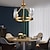 abordables Suspension-LED pendentif lumière lustre en verre cuivre luxe moderne style nordique 4 6 8 têtes 220-240v 110-120v
