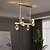 preiswerte Sputnik-Design-LED Pendelleuchte Kristall Kücheninsel Licht Modern Gold Luxus 113 cm Kronleuchter Sputnik Messing 220-240v 110-120v