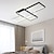 abordables Plafonniers à intensité variable-90cm LED Ceiling Lights 3-Light Linear Flush Mount Ambient Light Dimmable Painted Finishes Metal Aluminum Geometric Pattern Modern Simple ONLY DIMMABLE WITH REMOTE CONTROL