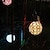 tanie Światła ścieżki i latarnie-Zewnętrzna lampa słoneczna led wisząca latarnia ip65 wodoodporna drążona kula lampa do ogrodu na zewnątrz dekoracja patio kolorowe światło słoneczne 1x 2x