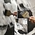 رخيصةأون لوحات تجريدية-يدويا النفط الطلاء رسمت باليد جدار الفن الحديث البسيط الأسود والرمادي ديكور المنزل مجردة توالت قماش الديكور المنزل بدون إطار