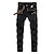 cheap Men&#039;s Jeans-Men&#039;s Jeans Trousers Distressed Jeans Ripped Jeans Denim Pants Pleated Zipper Straight Leg Comfort Casual Daily Going out Retro Vintage Classic 001 dark blue 1677 green