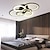 cheap Dimmable Ceiling Lights-6-Light LED Dimmable Ceiling Light Flush Mount Lights Circle Design Modern Style Simplicity Acrylic 90W Living Room Dining Room Bedroom Light Fixture ONLY DIMMABLE WITH REMOTE CONTROL