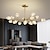 economico Lampadari-lampadario a sospensione a led di lusso moderno lampadario 64/84/90/100 cm sputnik design rame stile formale sputnik ottone moderno stile nordico 220-240v 110-120v