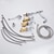 abordables Robinets pour baignoire-robinet de baignoire - contemporain chrome baignoire romaine robinet céramique mitigeur bain douche / trois poignées deux trous