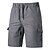 cheap Men&#039;s Shorts-Men&#039;s Cargo Shorts Shorts Drawstring Elastic Waist Multi Pocket Plain Comfort Wearable Knee Length Casual Daily Holiday Sports Stylish ArmyGreen Black