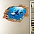 abordables Autocollants Muraux 3D-3d mur cassé monde sous-marin dauphin maison décoration de fond de chambre d&#039;enfants peut être enlevé des autocollants