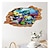 tanie Naklejki ścienne 3D-3d zepsuta ściana podwodny świat żółw można usunąć naklejki dekoracja do tła dekoracja wnętrz 60x90 cm do pokoju dziecięcego sypialnia salon