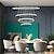 cheap Circle Design-3-Light 80/60/40/20 cm LED Pendant Light Metal Acrylic Ring Circle Design Dimmable Painted Finishes Modern 90W/113W 3-Rings 4-Rings ONLY DIMMABLE WITH REMOTE CONTROL