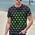 hesapli Erkek Tişörtleri ve Atletleri-Erkek Üniseks Tişörtler T gömlek 3D Baskı Grafik 3D Baskı Büyük Bedenler Bisiklet Yaka Yuvarlak Yaka Günlük Kısa Kollu Üstler Nostaljik Sokak Şıklığı Abartılı Özel Yonca Beyaz Mor
