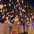 abordables Guirlandes Lumineuses LED-lumières de pluie de pluie de météores led solaires extérieures guirlandes lumineuses lumière de jardin étanche 8 tubes 144 leds pour arbre de jardin décoration colorée éclairage paysager