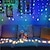 tanie Podłączane do prądu-Led string light 3.5m 24 droop 96 diod led string lights oświetlenie okienne gwiazdy i płatki śniegu bajkowe światła halloween boże narodzenie kreatywne przyjęcie dekoracyjne 220-240 v 110-120 v 1