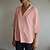 cheap Basic Women&#039;s Tops-Women&#039;s Blouse Plain Daily Work Weekend Blouse Shirt 3/4 Length Sleeve V Neck Business Basic Essential Elegant White Pink Royal Blue S