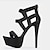 ieftine Sandale de Damă-Pentru femei Tocuri Sandale Tocuri stiletto Sandale cu platformă Mată Platformă Toc Înalt Toc Stilat Vârf deschis PU Fermoar Negru
