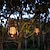 ieftine Lumini de cale și lanterne-lanternă de camping retro, energie solară în aer liber, caldă, albă, IP55, lumină suspendată impermeabilă, decor multifuncțional pentru iluminarea flăcării în grădină în aer liber