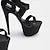 ieftine Sandale de Damă-Pentru femei Tocuri Sandale Tocuri stiletto Sandale cu platformă Mată Platformă Toc Înalt Toc Stilat Vârf deschis PU Fermoar Negru