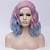baratos Peruca para Fantasia-perucas roxas para mulheres peruca sintética curta azul rosa preto branco cabelo sintético multicolorido perucas de cosplay peruca de halloween