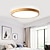 billiga Plafonder-led taklampa inkluderar wi-fi smart ljus rund design dimbara infällda lampor trä modern stil geometrisk minimalistisk konstnärlig 30cm 40cm 50cm 220-240v 110-120v
