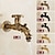 זול תושבת קיר-ברז חיצוני - תלייה על קיר לפטיו פליז עתיק עם ידית אחת רחבה, ברזי אמבט אחד, 3 גימורים זהב שחור עתיק